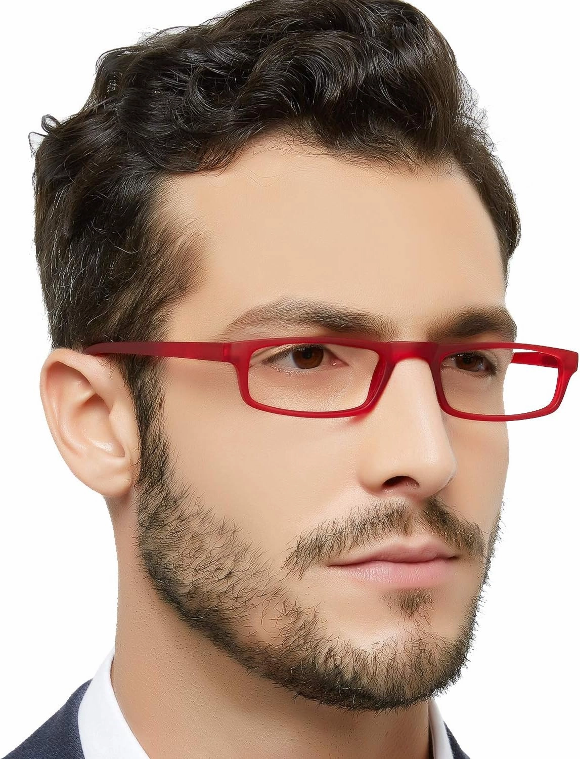 OCCI CHIARI Womens Reading Glasses TR90 Reader For Men 1.0 1.25 1.5 1.75 2.0 2.25 2.5 2.75 3.0 3.5 4.0 5.0 6.0 (Red,100)