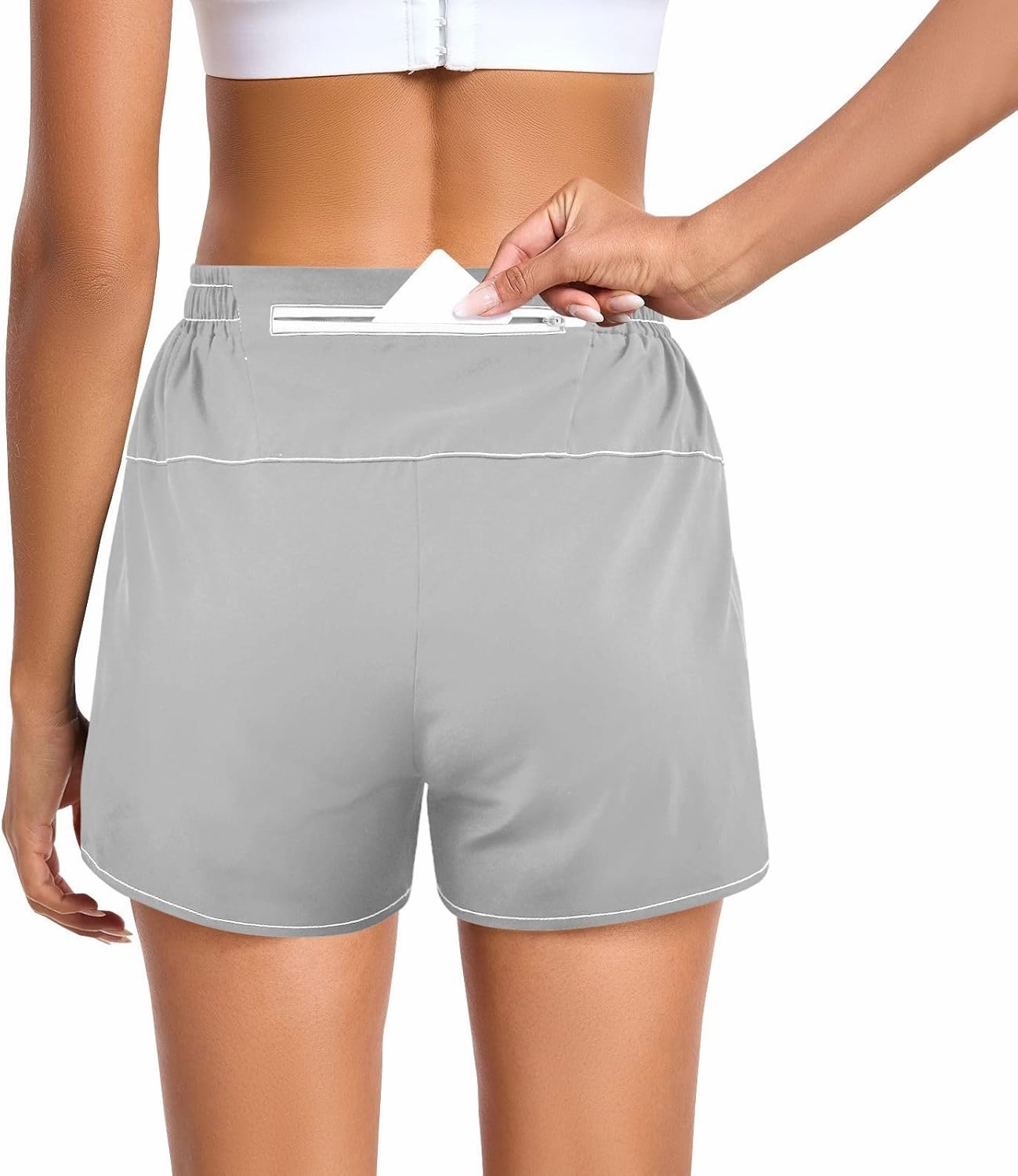 ODAWA Shell Pink Women's Hiking Shorts, Women's Quick-Dry Running Shorts Small