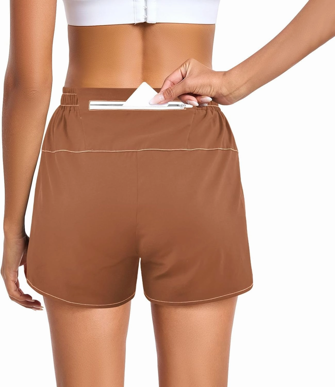 ODAWA Shell Pink Women's Hiking Shorts, Women's Quick-Dry Running Shorts Small