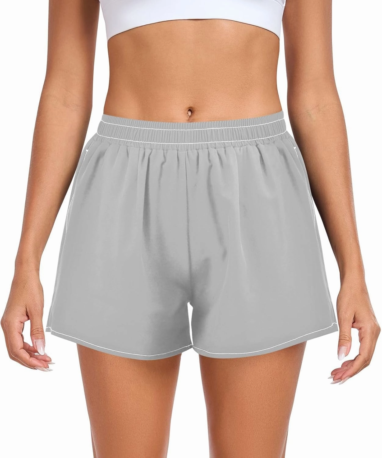 ODAWA Shell Pink Women's Hiking Shorts, Women's Quick-Dry Running Shorts Small