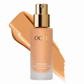 Ogee Complexion Perfecting Liquid Foundation - Lightweight Tinted Moisturizer For Face (Oak 5.25N - Medium Beige, Golden Undertones) - with Vitamin C & Jojoba Oil - Certified Organic & Made in USA