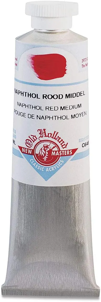 Old Holland New Masters Classic Acrylic 60 ml Tube - Napthol Red Medium