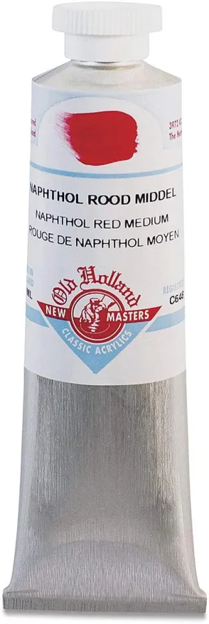Old Holland New Masters Classic Acrylic 60 ml Tube - Napthol Red Medium