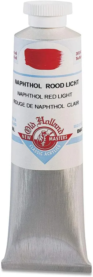 Old Holland : New Masters Classic Acrylics : Naphthol Red Light 60ml tube