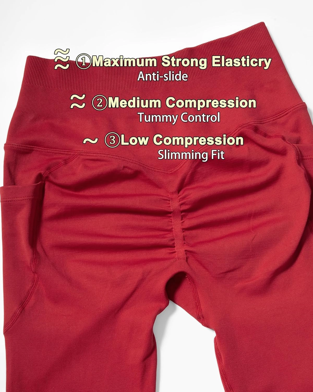 OMKAGI Women Scrunch Butt Lifting Leggings with Pockets Compression High Waisted Gym Workout Leggings