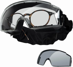 OneTigris Tactical Goggles Over Glasses, Anti Fog Tactical Eyeglasses, Safety OTG Goggles Protection with Interchangeable Len