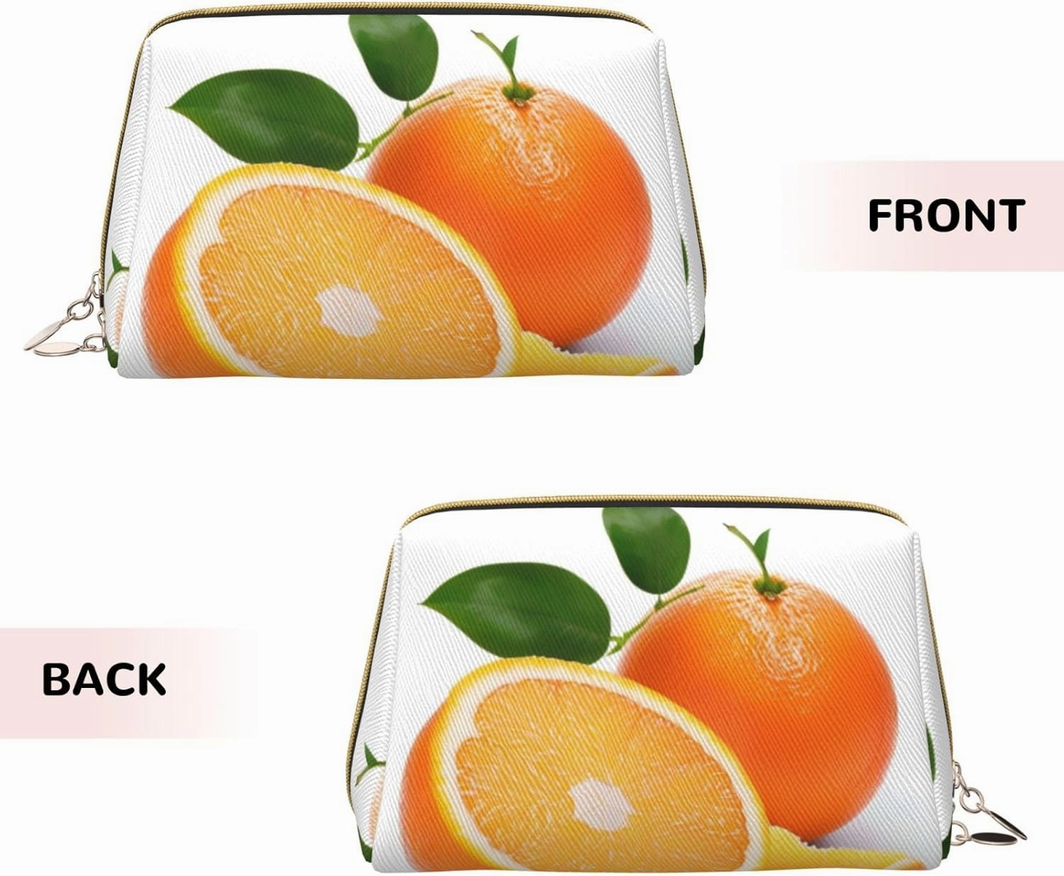 Orange Toiletry Pouch, Travel-Friendly Makeup Organizer For Makeup Brushes, Lipsticks