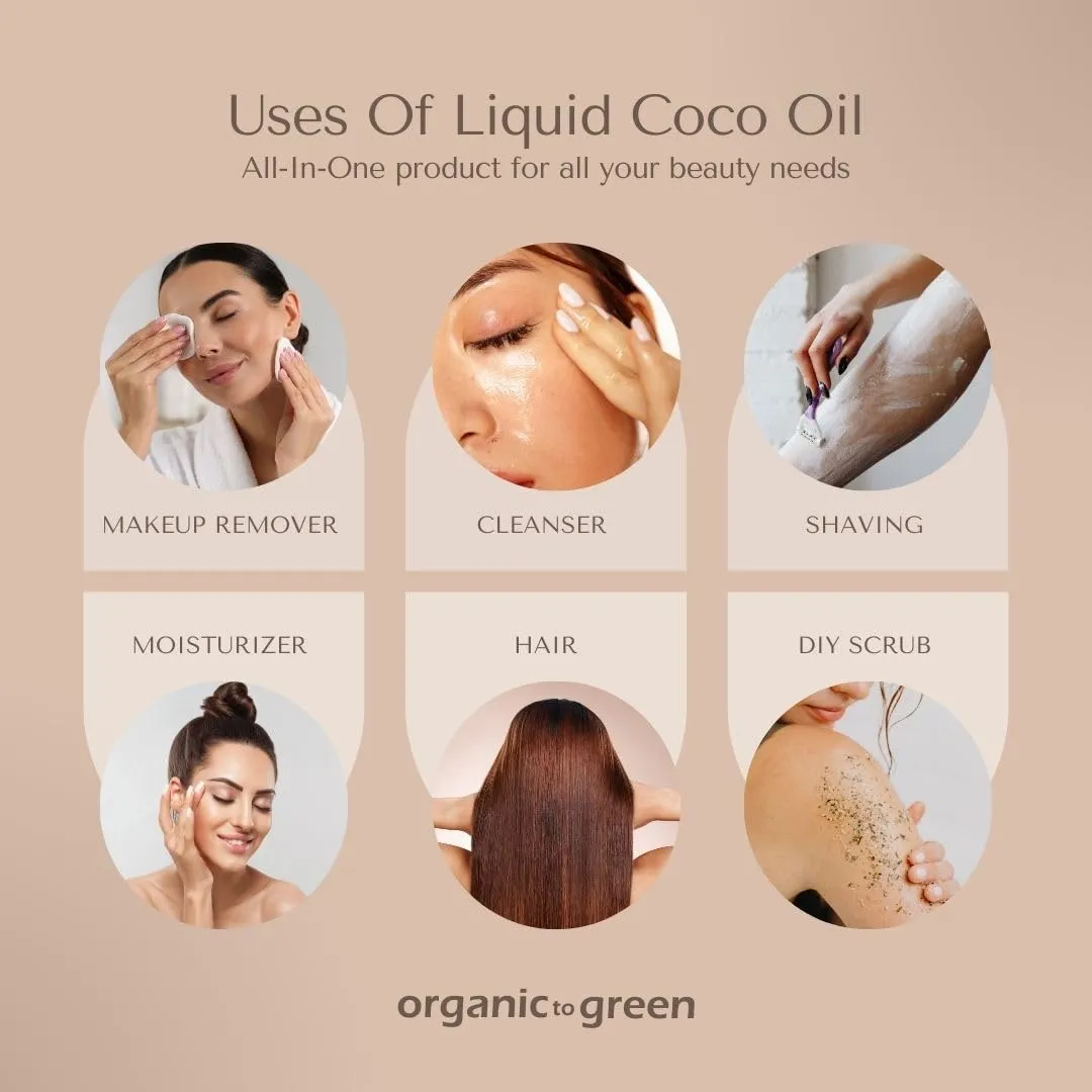Organic to Green ROSE COCO OIL & VITAMIN C–Face & Body Serum Oil & Skincare Moisturizer with Vitamin E, Rosehip & Edelweiss – Fast-Absorbing, Restore Natural Glow, Non-Greasy, Clean Beauty, Vegan, 5oz