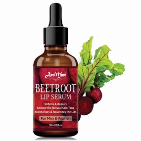 Organic Beetroot Brightening Lip Serum for Lip Lightening & for Dry Lips, 30ml, 1.01 Fl Oz