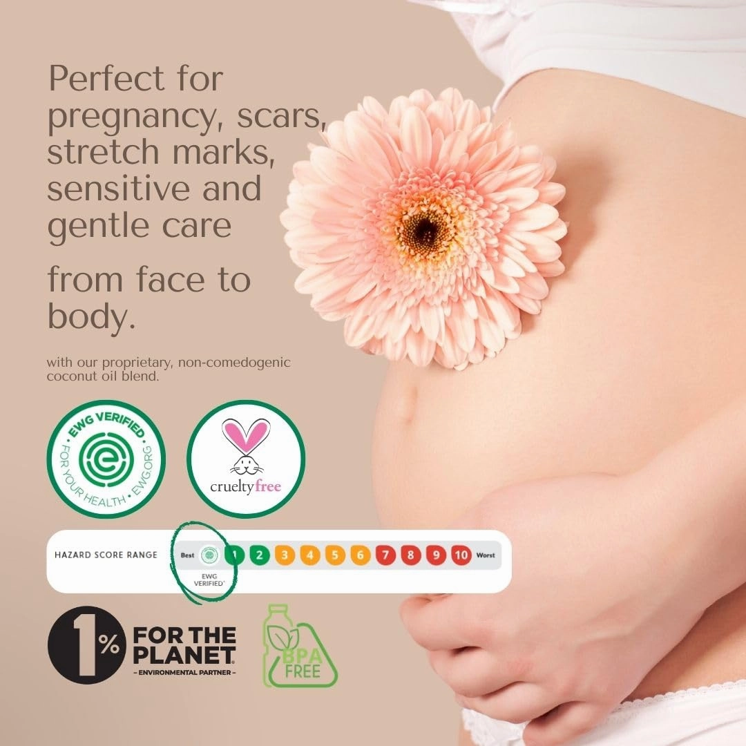 Organic To Green VANILLA CHAMOMILE COCO OIL & ALOE VERA – Face & Body Serum Oil & Skincare Moisturizer for Children, Babies, & Stretch Marks with Vitamin E, Calendula – Clean Beauty, Vegan, 5 oz