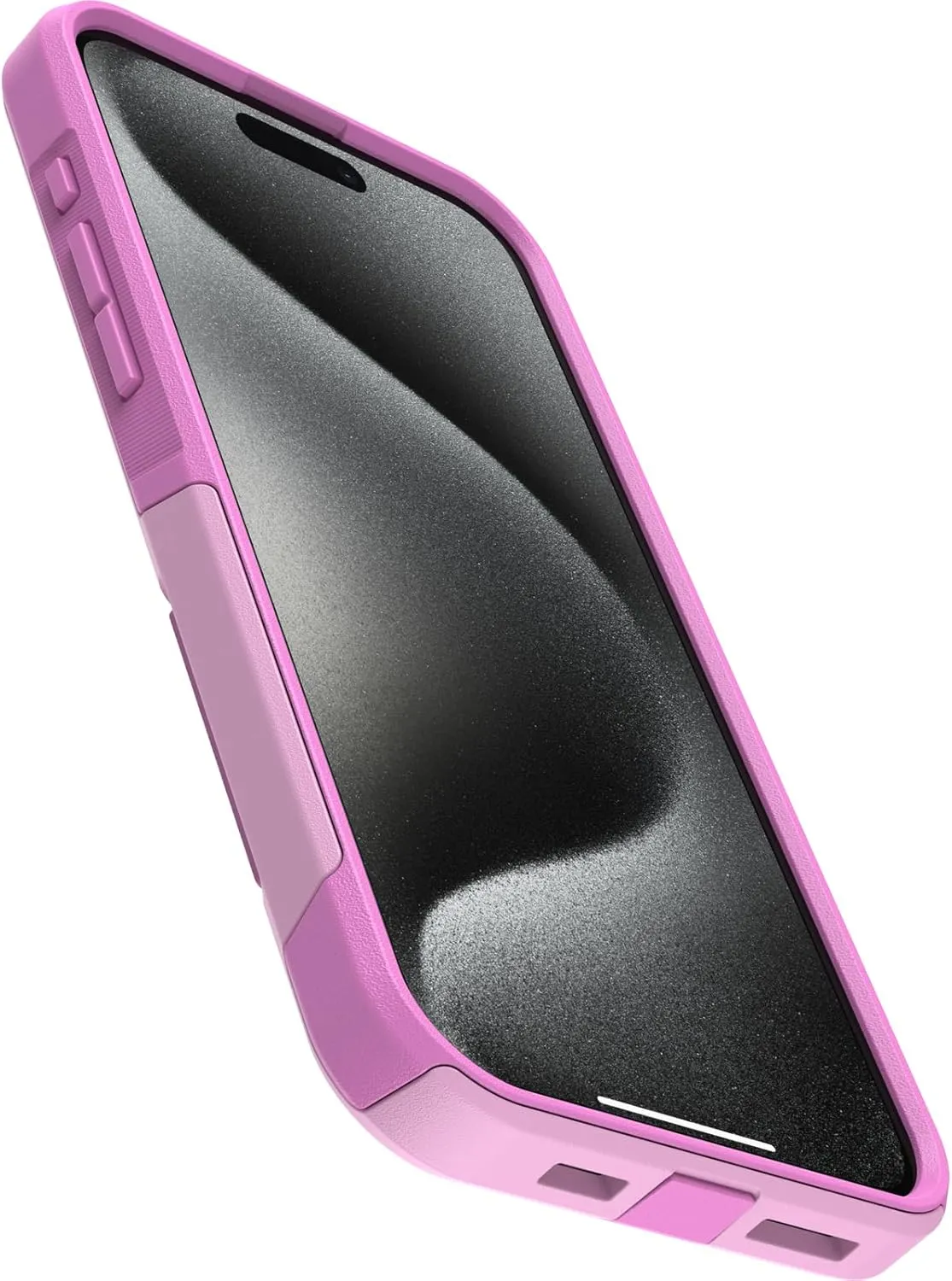 OtterBox iPhone 15 Pro MAX (Only) Commuter Series Case - Run Wildflower (Pink), Slim & Tough, Pocket-Friendly, with Port Protection