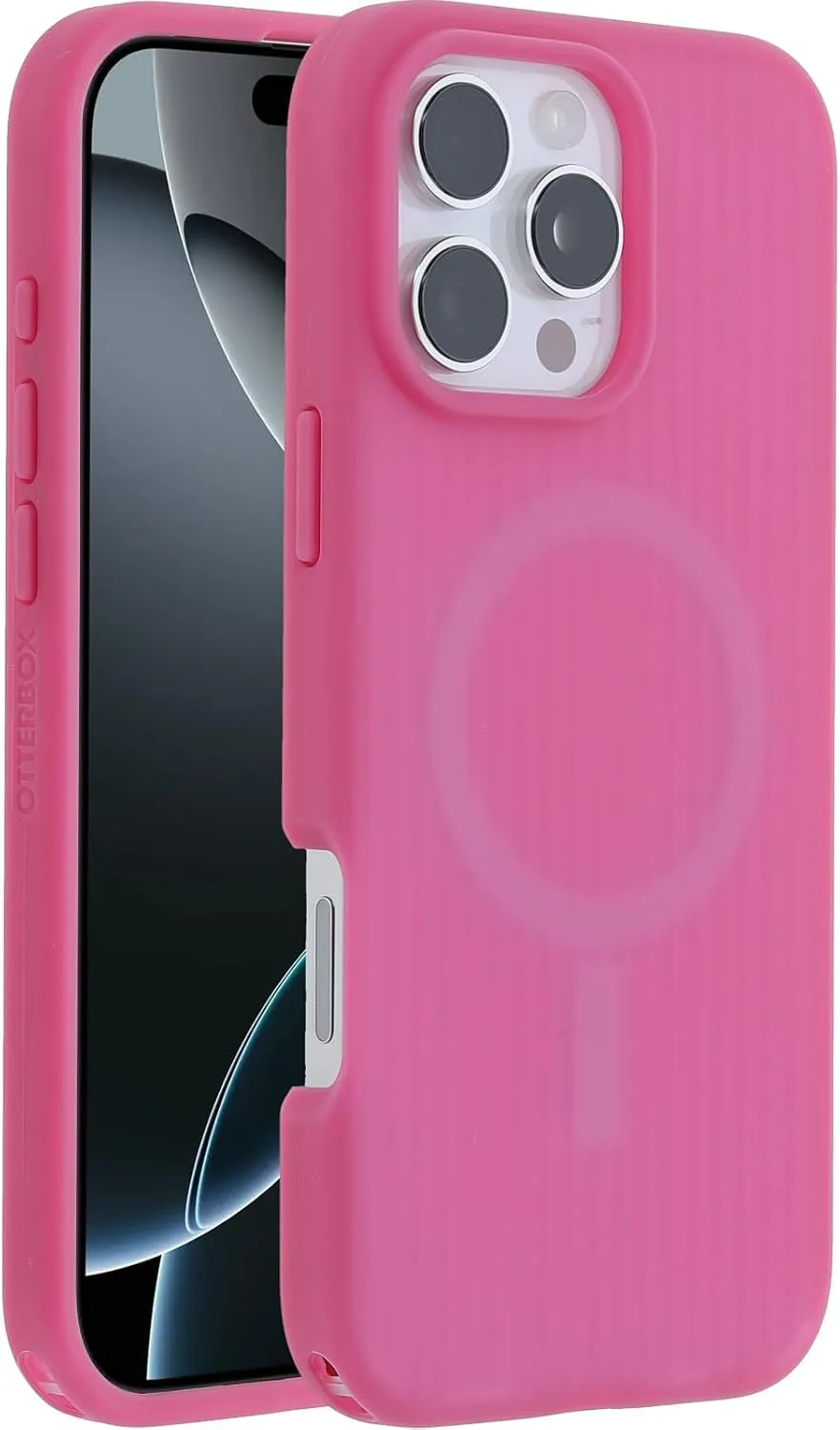 OtterBox iPhone 16 Pro Max Symmetry Series Soft Touch for MagSafe - Foxberry Pink