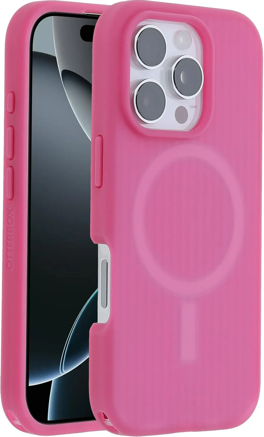 OtterBox iPhone 16 Pro Symmetry Series Soft Touch for MagSafe - Foxberry Pink