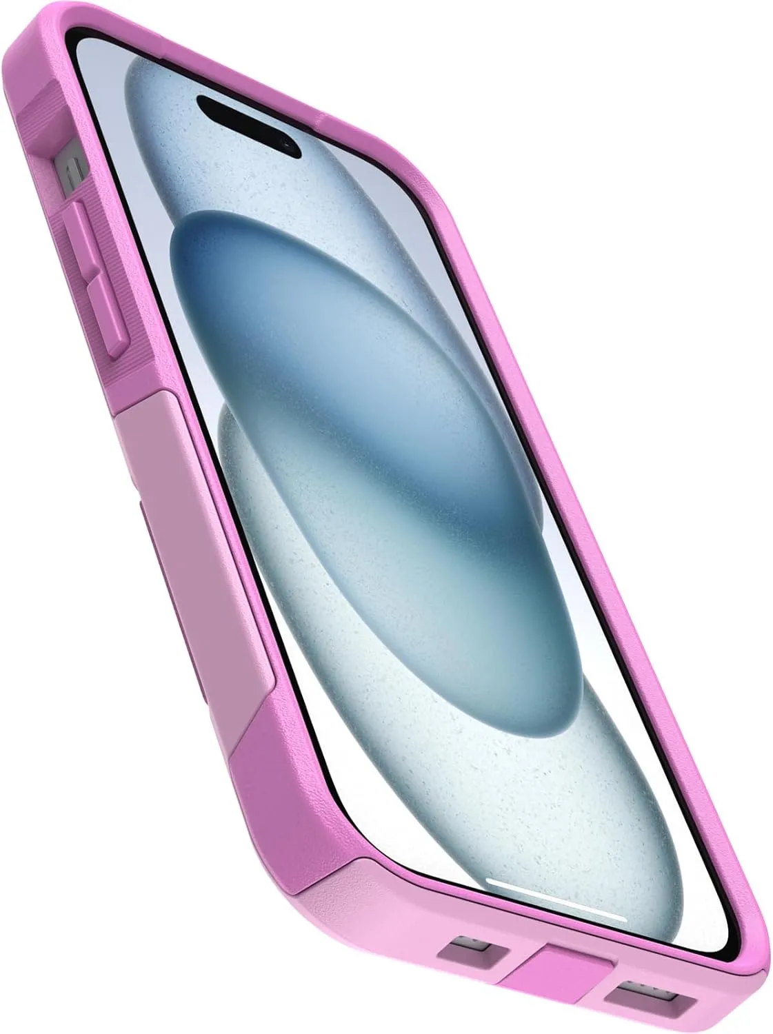 OtterBox iPhone 16e, 15, 14, & 13 Commuter Series Case - Run Wildflower (Pink), Slim & Tough, Pocket-Friendly, with Port Protection