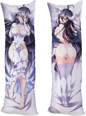 Overlord Albedo Cushion Cover Pillow Case Peach Skin 150x50cm(59in x 19.6in) shalltear bloodfallen Pillowcase