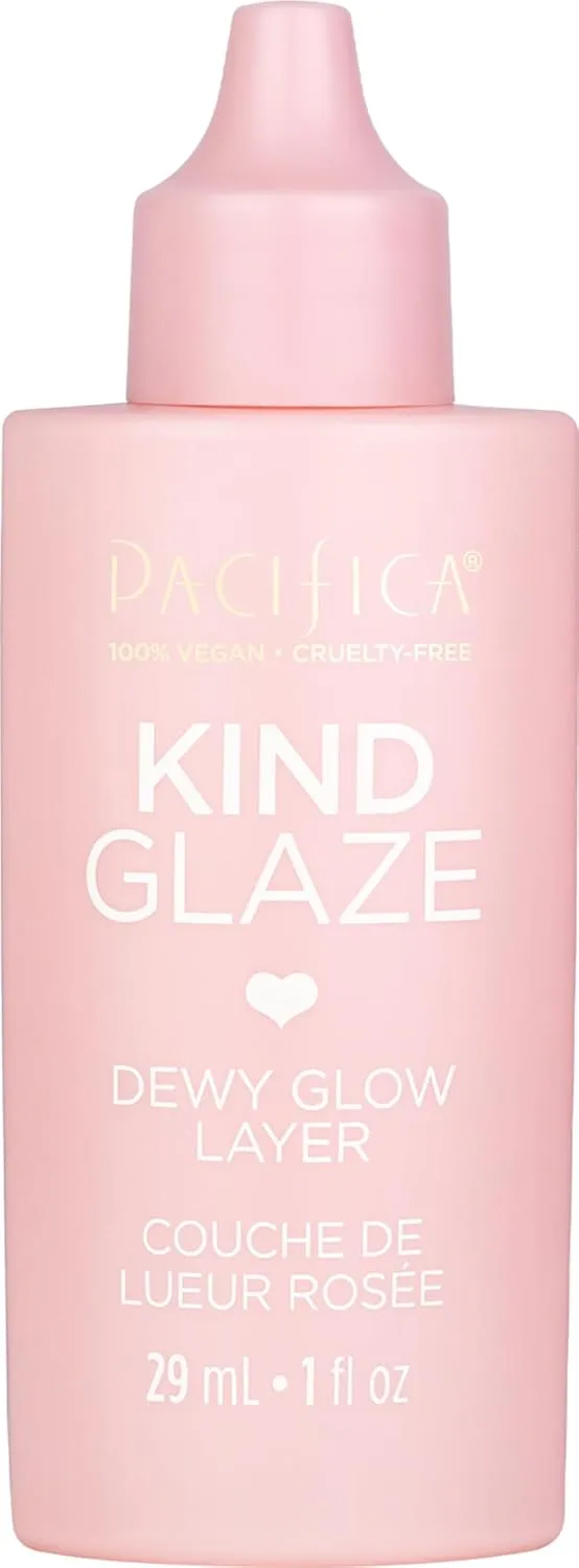Pacifica Makeup Primer – Kind Glaze Dewy Glow Layer, Hydrating Primer with Vegan Collagen, Squalane & Ceramides for Soft-Focus Radiance, Vegan & Cruelty-Free, 1 fl oz