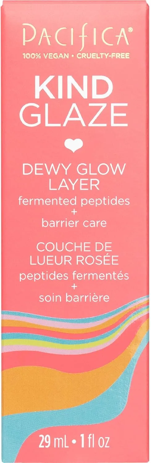 Pacifica Makeup Primer – Kind Glaze Dewy Glow Layer, Hydrating Primer with Vegan Collagen, Squalane & Ceramides for Soft-Focus Radiance, Vegan & Cruelty-Free, 1 fl oz