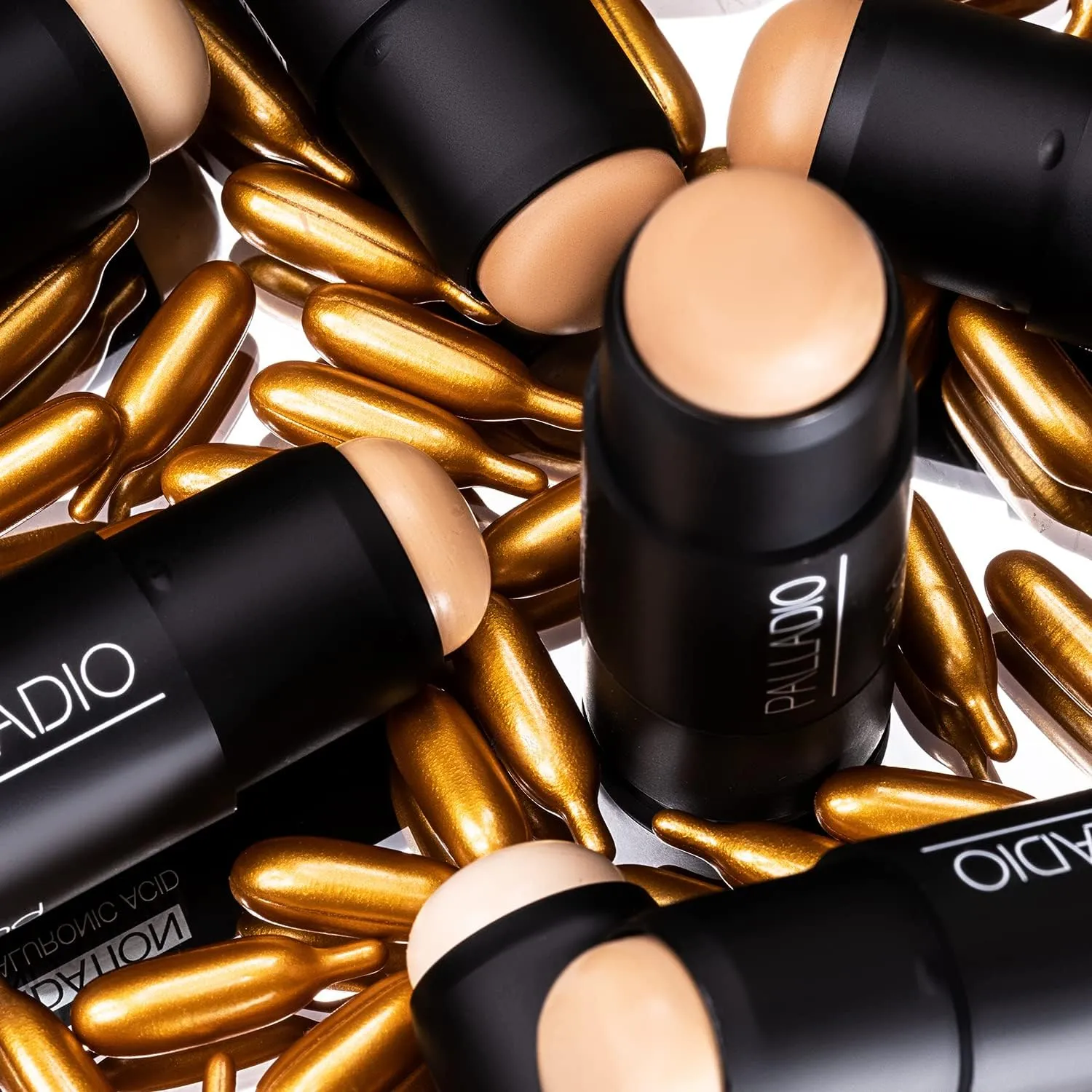 Palladio BUILD   BLEND Foundation Stick, Contour Stick for Face, Professional Makeup for Perfect Look, 0.25 Ounce (Golden Honey)