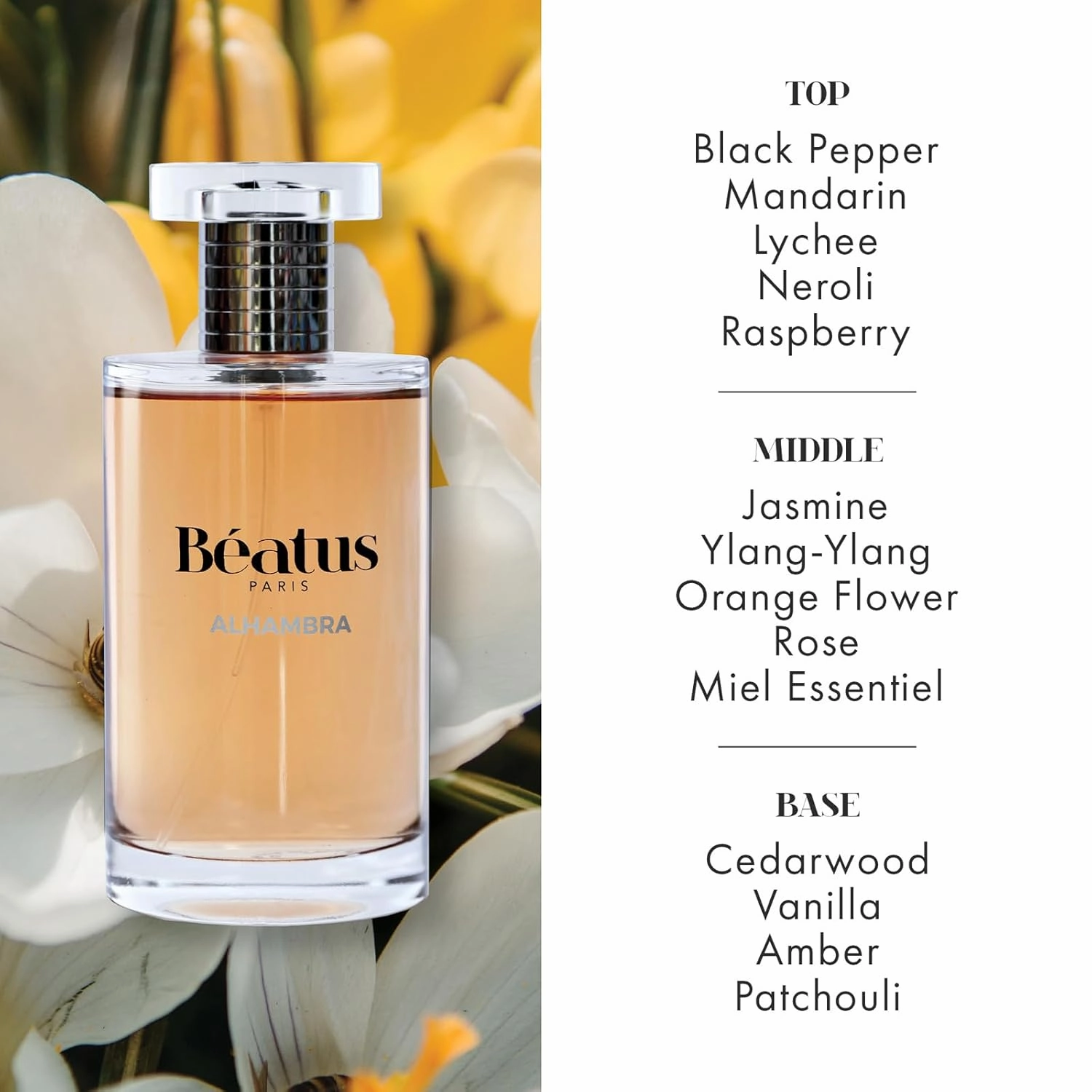 Paris Alhambra - Luxury Perfumes with Black Pepper, Mandarin, Jasmine, and Vanilla - Floral Women's Fragrances - 3.4 oz