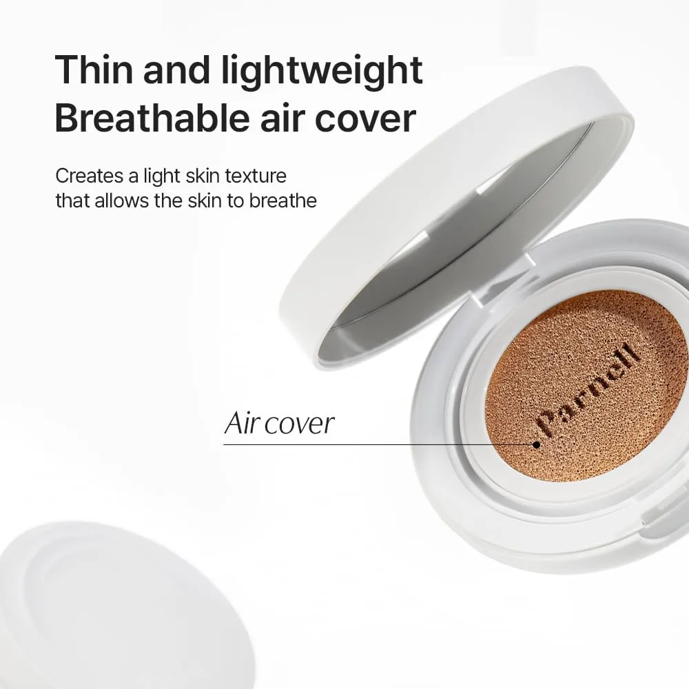 Parnell Cicamanu Serum Cushion - Moisturizing Foundation for Soothing, Coverage, Glass Skin and Lightweight for Sensitive and Dry Skin Pearl Skin (0.52 Fl Oz) (30W)