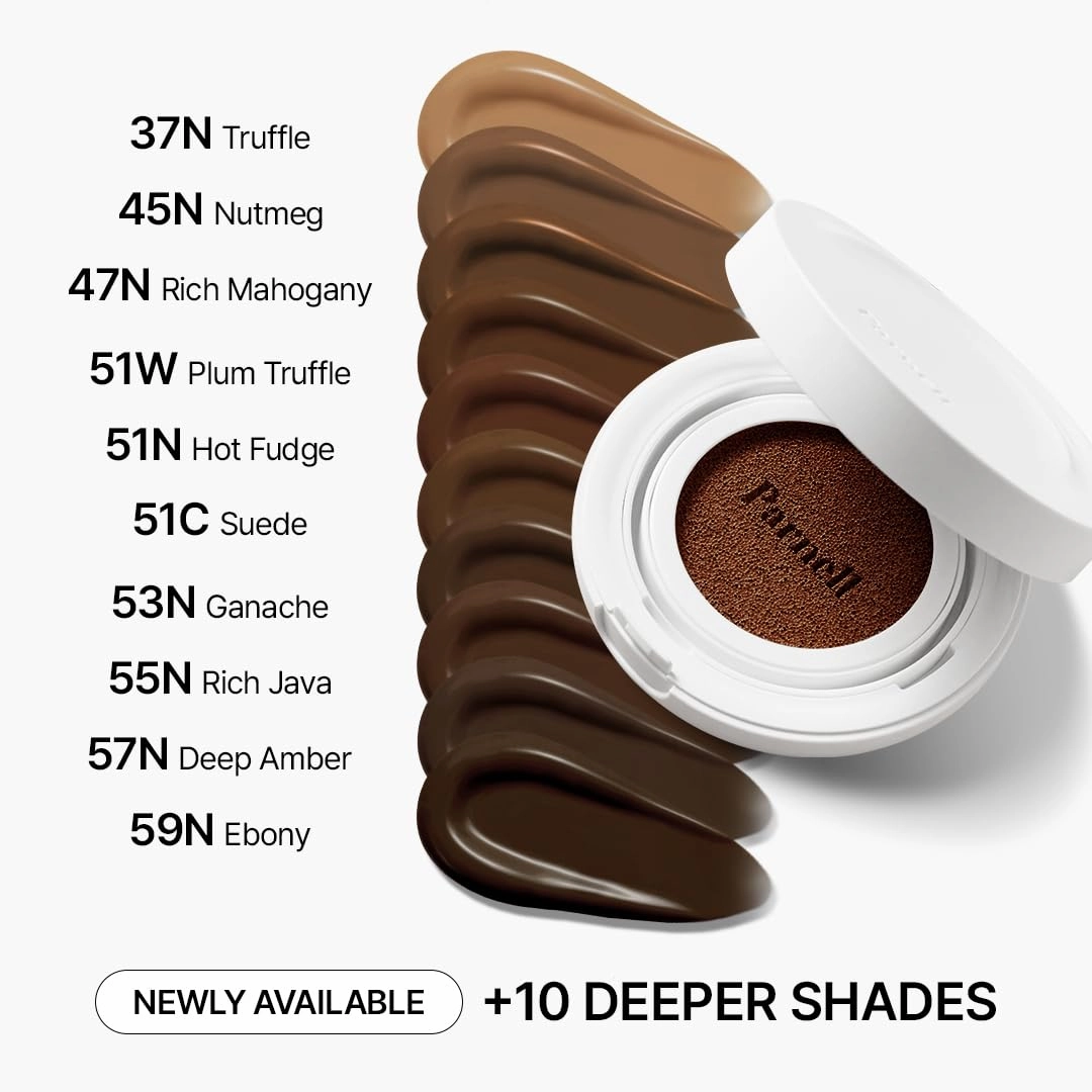 Parnell Cicamanu Serum Cushion - Moisturizing Foundation for Soothing, Coverage, Glass Skin and Lightweight for Sensitive and Dry Skin Pearl Skin (0.52 Fl Oz) (23W)