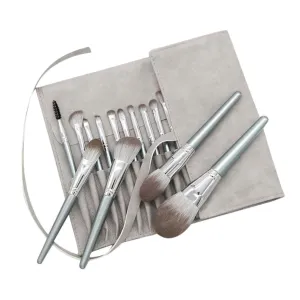 PartyKindom Soft Makeup Brush Set 14 Piece Collection for Eye Cheeks and Face for Daily or Professional Use