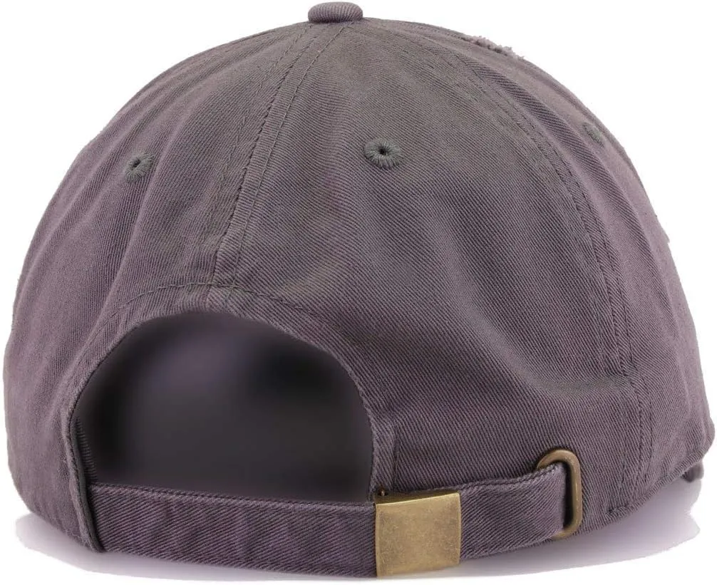 Peach Peachy Vintage Baseball Cap Embroidered Cotton Adjustable Distressed Dad Hat