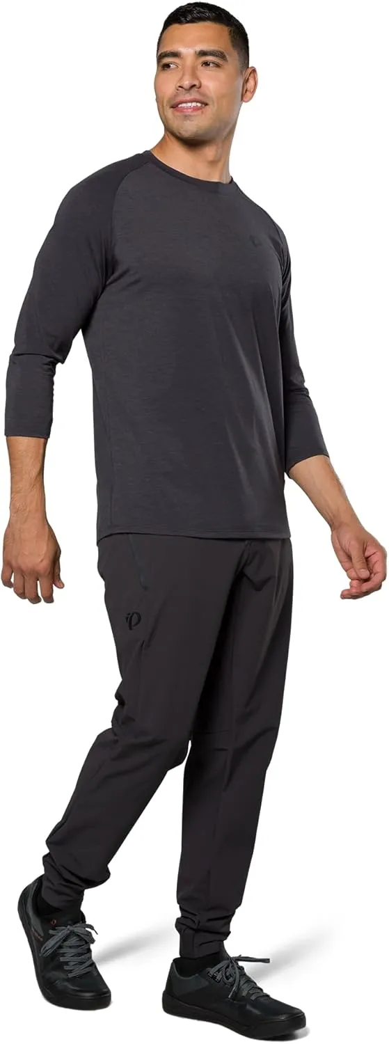PEARL IZUMI Men's Canyon Merino 3/4 Sleeve Jersey, Moisture-Wicking Short Sleeve Bike Jersey, Standard Fit for Cycling