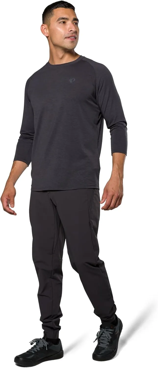 PEARL IZUMI Men's Canyon Merino 3/4 Sleeve Jersey, Moisture-Wicking Short Sleeve Bike Jersey, Standard Fit for Cycling
