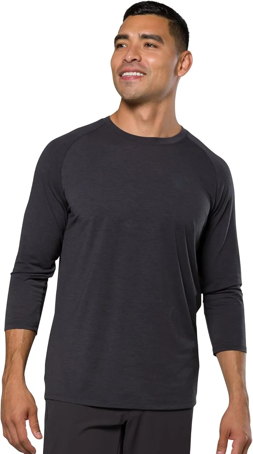PEARL IZUMI Men's Canyon Merino 3/4 Sleeve Jersey, Moisture-Wicking Short Sleeve Bike Jersey, Standard Fit for Cycling
