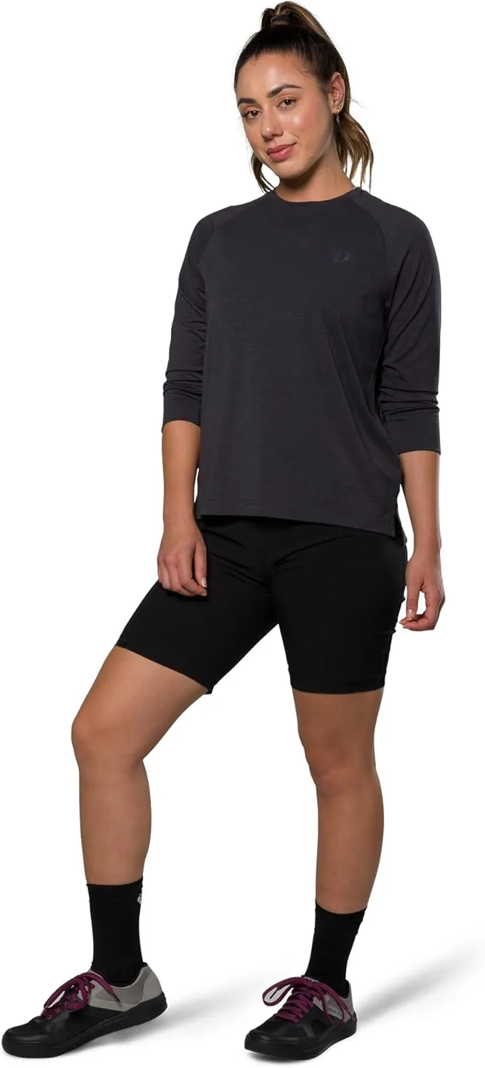 PEARL IZUMI Women's Canyon Merino 3/4 Sleeve Jersey, Moisture-Wicking Short Sleeve Bike Jersey, Standard Fit for Cycling,