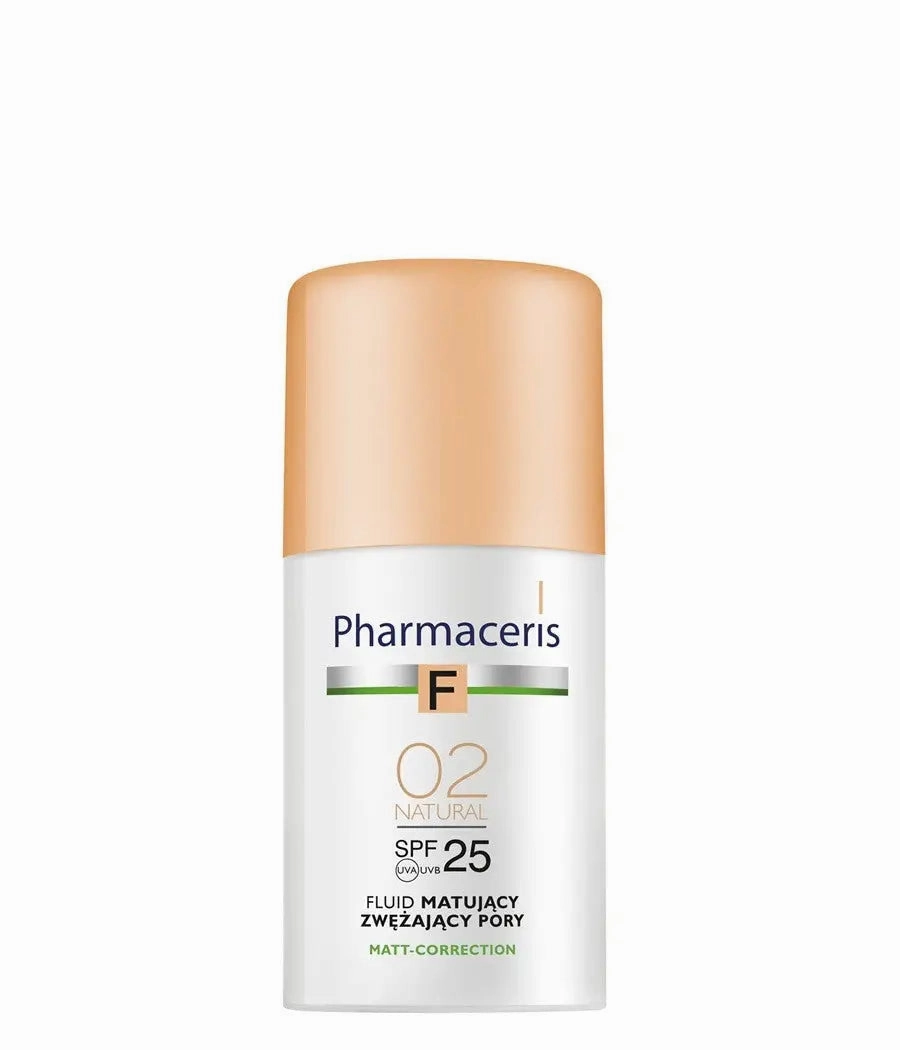 PHARMACERIS SPF25 MATTIFYING FOUNDATION NATURAL 02