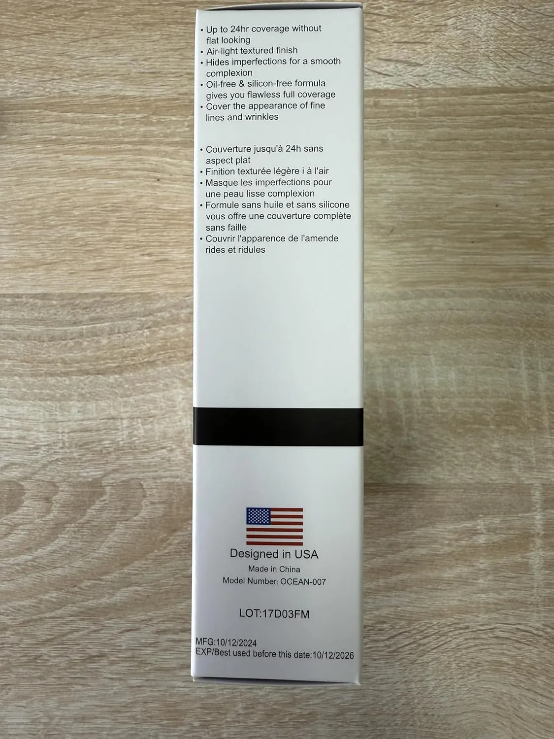 PHOERA Makeup Set - Full Coverage Foundation, Primer, Powder, Concealer & Kabuki Brushes (Buff Beige)