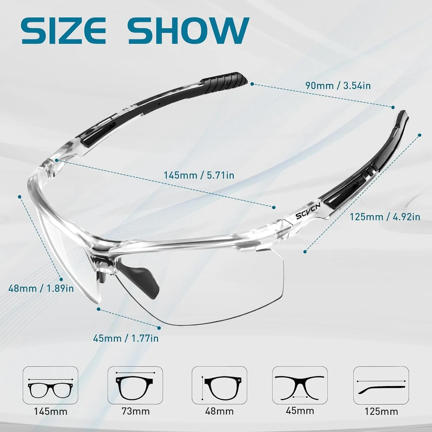 Photochromic Sunglasses for Men Women UV 400 Protection Sports Fishing