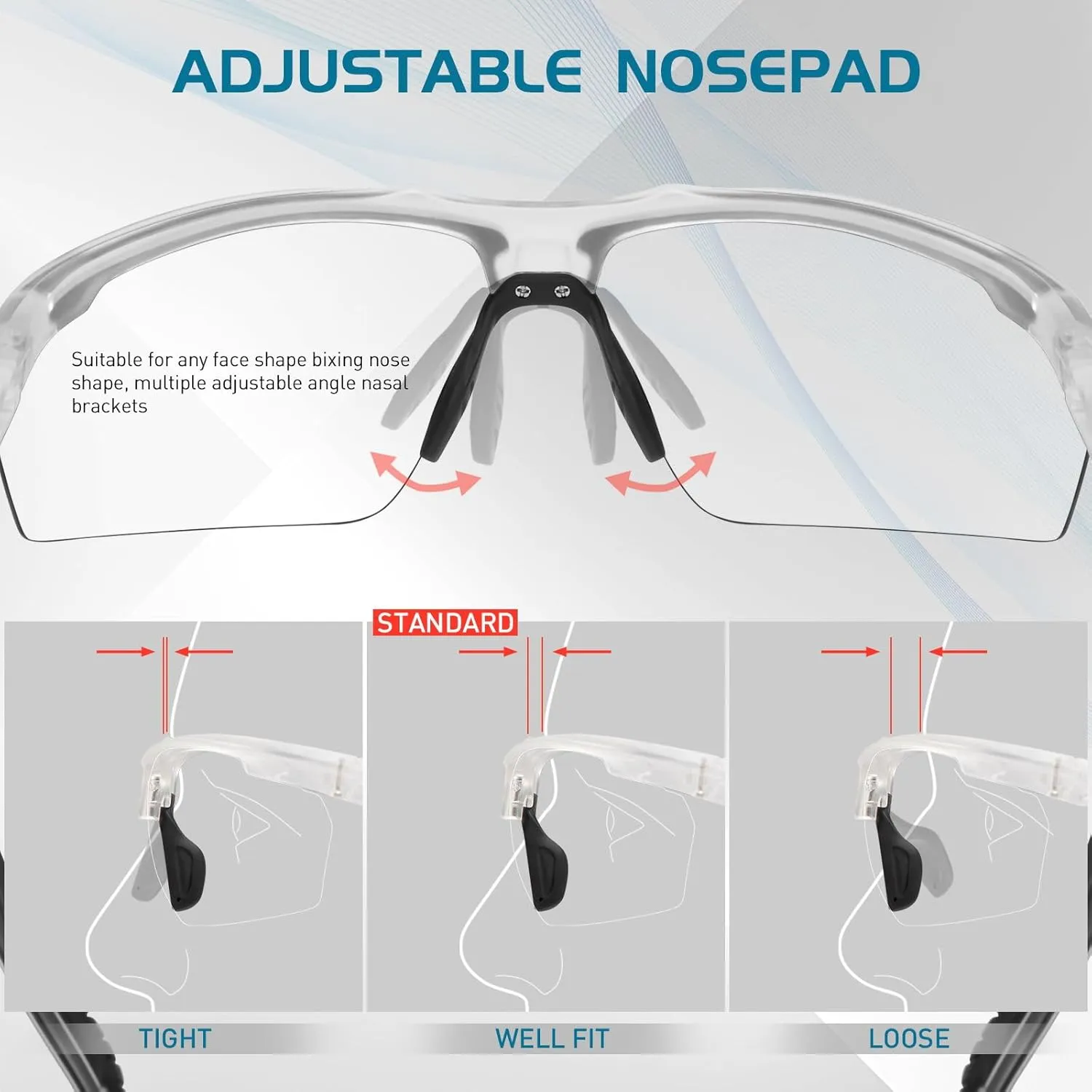 Photochromic Sunglasses for Men Women UV 400 Protection Sports Fishing
