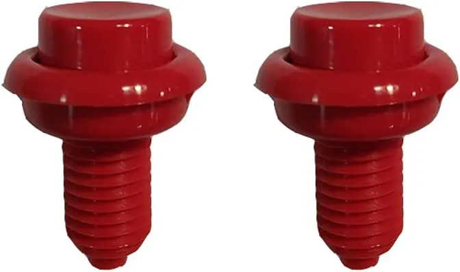 Pinball Arcade Cabinet Flipper Button - 1-3/8" Shaft - Red (2 Pack)