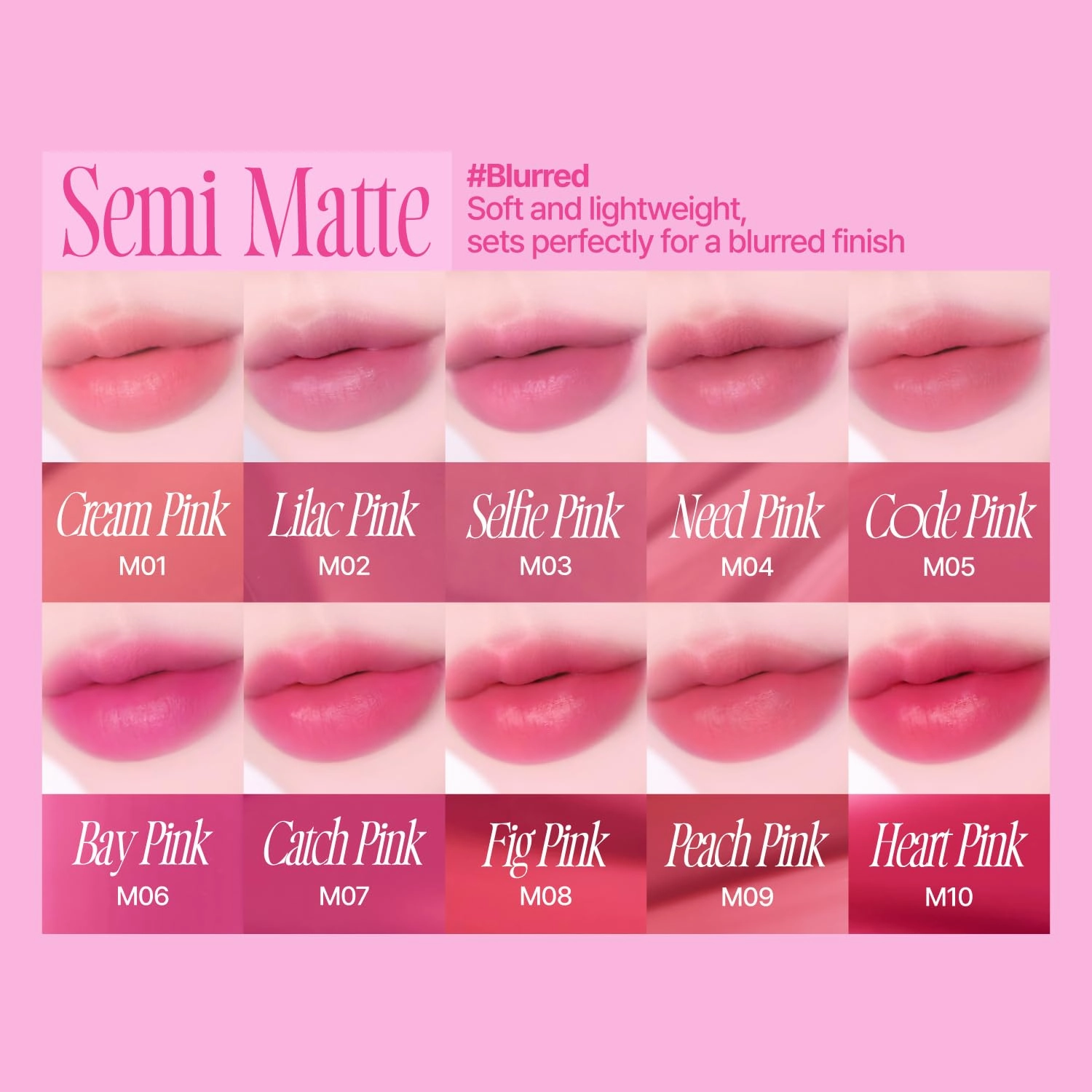 Pink Obsession Stay-Fit Lip Tint | G03 Picky Pink | Weightless & Layerable Tint for Smudge-proof, Long-lasting Wear | Soft Blur Finish or Vibrant Flush | 3.8g