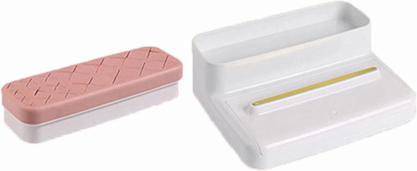Plastic Makeup Brush Holder, Cosmetic Storage Box, Multipurpose Desktop Storage Box, Beauty Tool Organizer Stand for Storing Makeup Brushes Lipsticks Lip Glazes Brushes-White