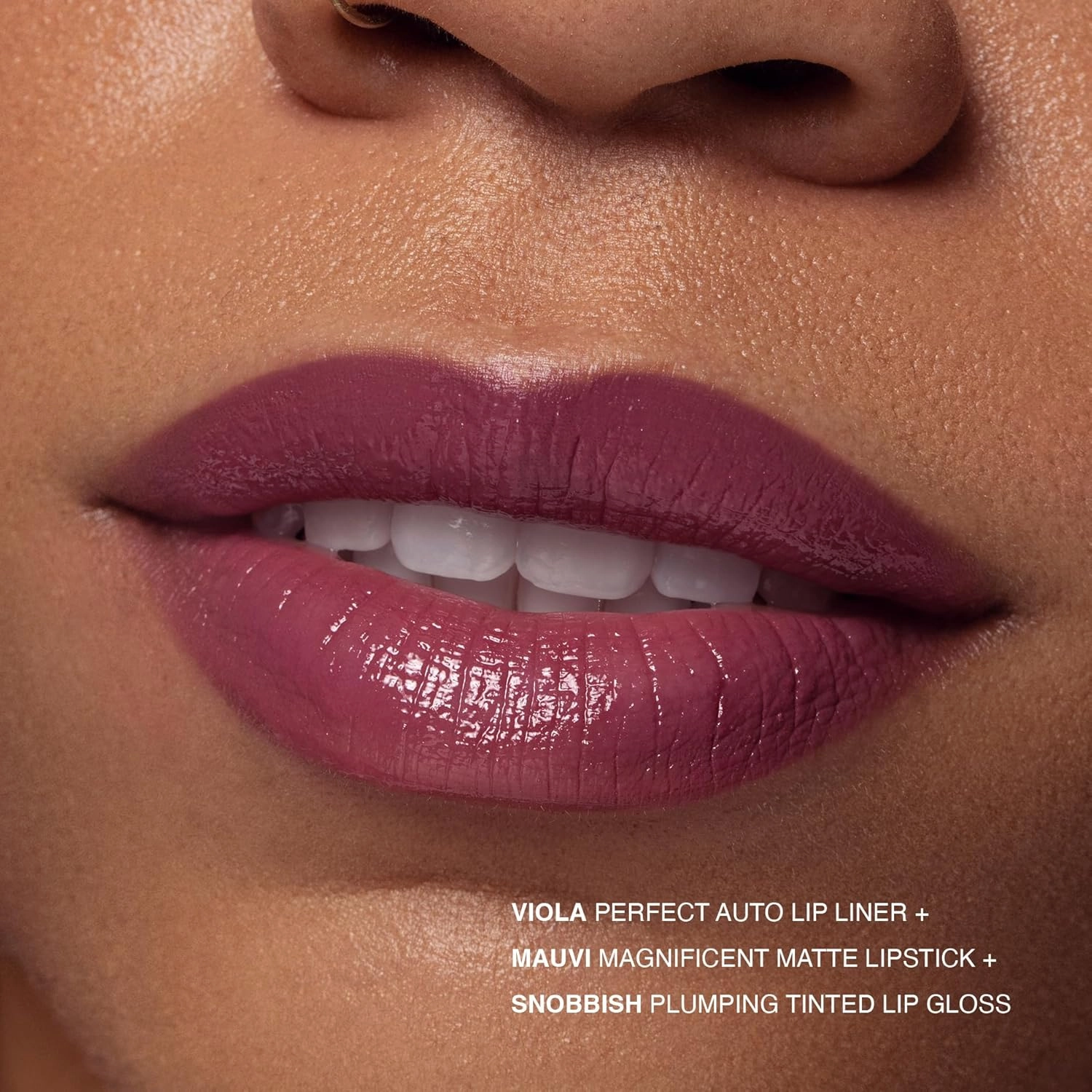 Plumping Tinted Lip Gloss, Cruelty Free, Vegan, Paraben Free - Made in Italy (SNOBBISH | Dark Berry Pink)