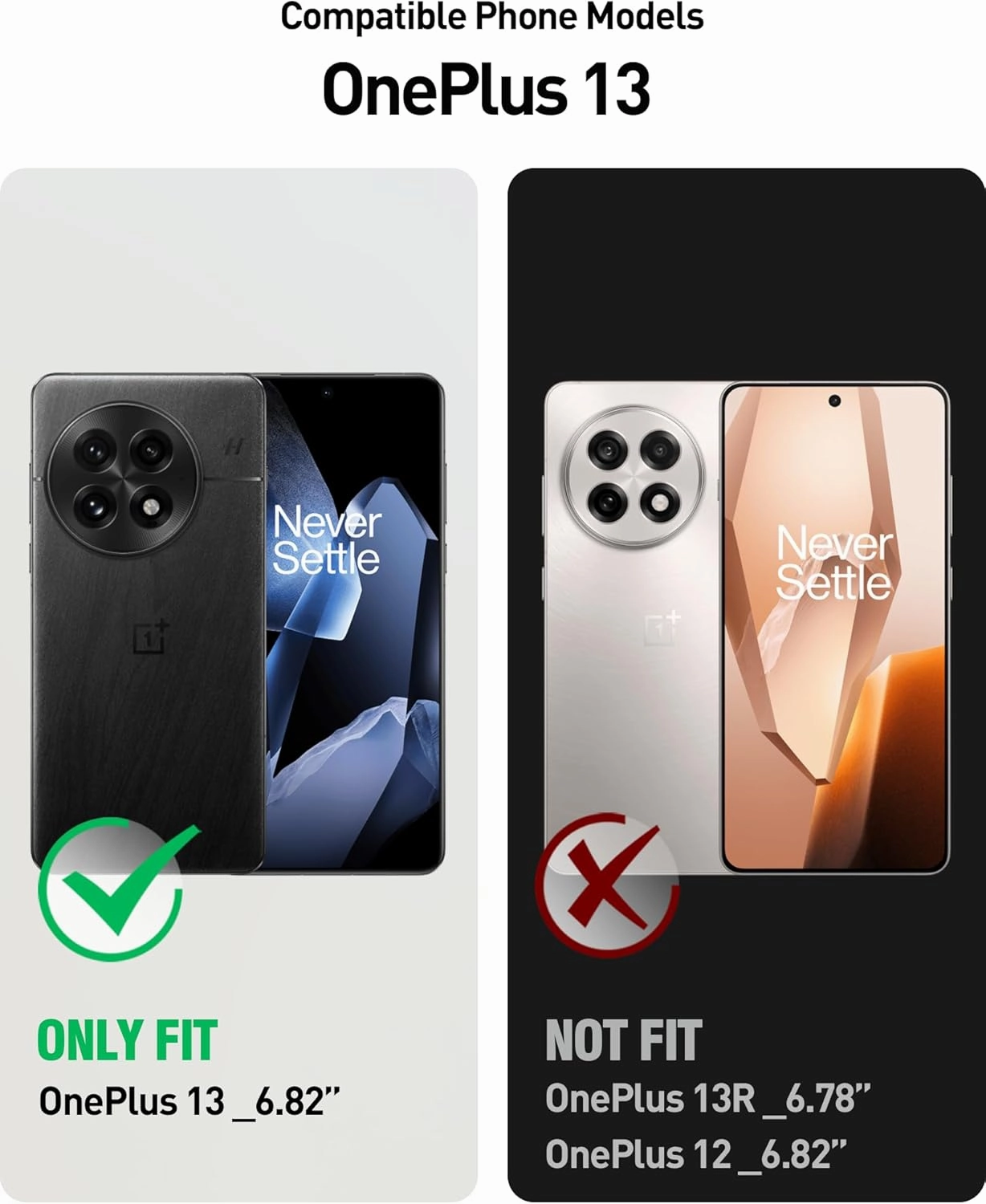 Poetic Guardian Case for OnePlus 13 5G, Built-in Screen Protector [Work with Fingerprint ID], [2 Front Frame] Full Body Shockproof Rugged Clear Cover Case, Black/Clear