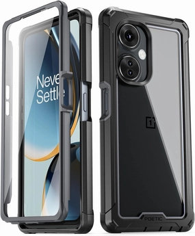 Poetic Guardian Case for OnePlus Nord N30 5G, [20FT Mil-Grade Drop Tested], Full Body Hybrid Shockproof Bumper Cover with Built-in Screen Protector, Black/Clear