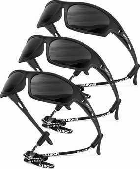 Polarized-Sunglasses-Men Sports Mens-Sunglasses: Sun-Glasses with UV400 Protection for Driving Golf Fishing Running