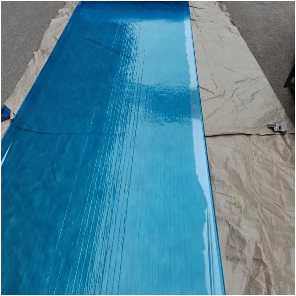 Polycarbonate Plastic Sheet - Transparent Sunlight Panel - 1mm Thick - Light-gathering Tiles - Double-sided Lamination Impact Resistant - Transparent Glass Replacement Panel ( Color : Clear-Blue , Siz