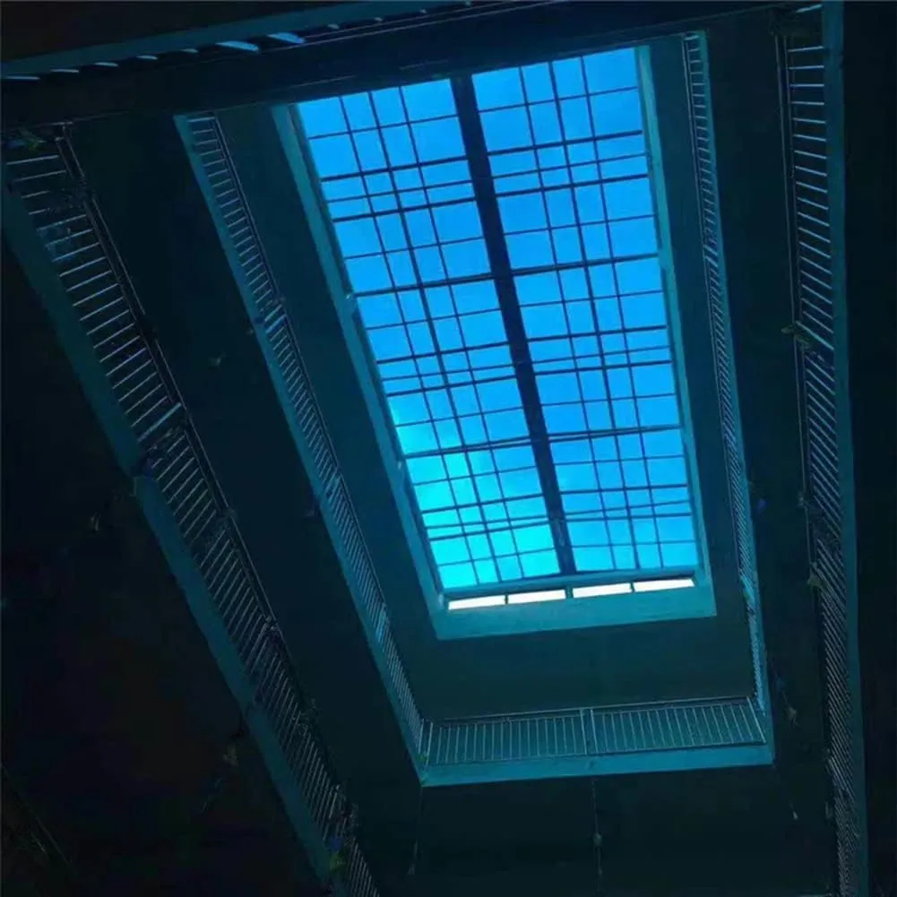 Polycarbonate Plastic Sheet - Transparent Sunlight Panel - 1mm Thick - Light-gathering Tiles - Double-sided Lamination Impact Resistant - Transparent Glass Replacement Panel ( Color : Clear-Blue , Siz