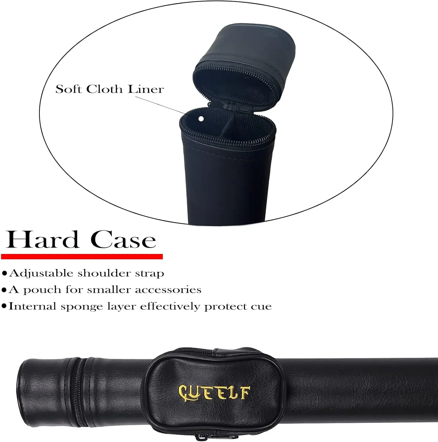 Pool Cue Stick,Billiard Cue Sticks with Hard Case Low Deflection Shaft Professional Billiard Pool Cues Sticks 19.5-21 oz cue Stick