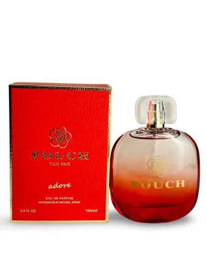 POUCH ADORE For Her Eau de Parfum, 3.4 Fl Oz, Fruity Floral Scent