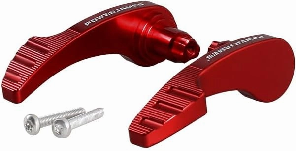 POWER JAMES Red CNC Aluminum Saddlebag Saddle Bag Lip Handle Kit for Harley Davidson 2014-2024 Touring Street Glide, Road Glide, Ultra Limited, CVO Limited (Red)