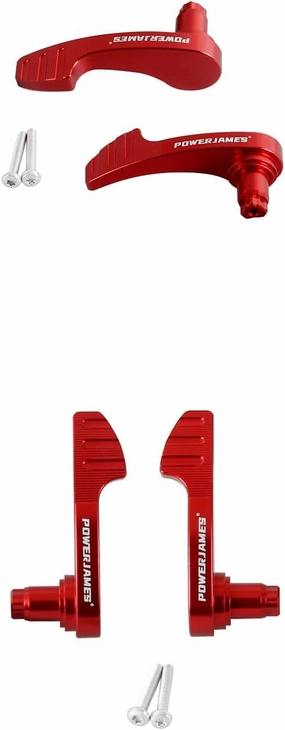 POWER JAMES Red CNC Aluminum Saddlebag Saddle Bag Lip Handle Kit for Harley Davidson 2014-2024 Touring Street Glide, Road Glide, Ultra Limited, CVO Limited (Red)