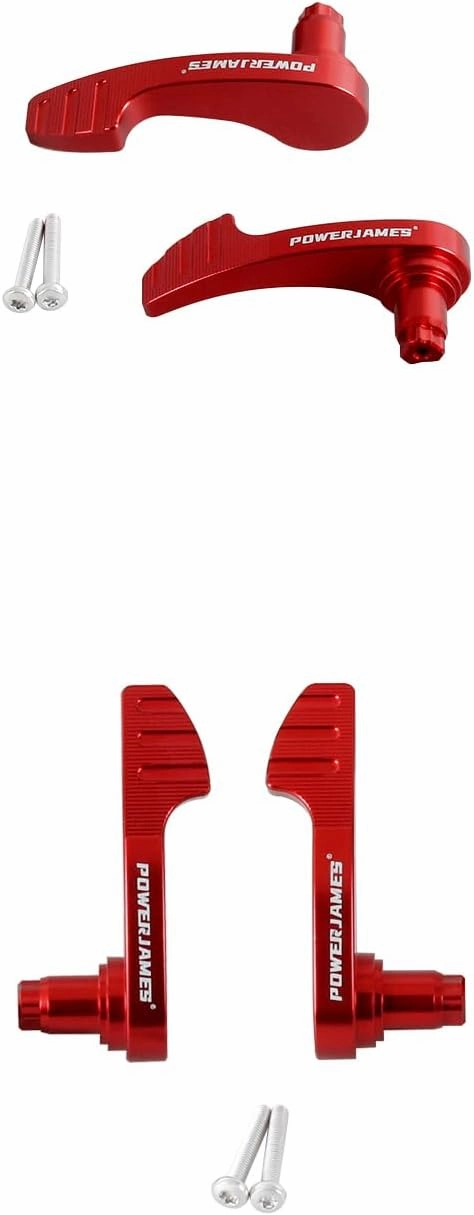 POWER JAMES Red CNC Aluminum Saddlebag Saddle Bag Lip Handle Kit for Harley Davidson 2014-2024 Touring Street Glide, Road Glide, Ultra Limited, CVO Limited (Red)