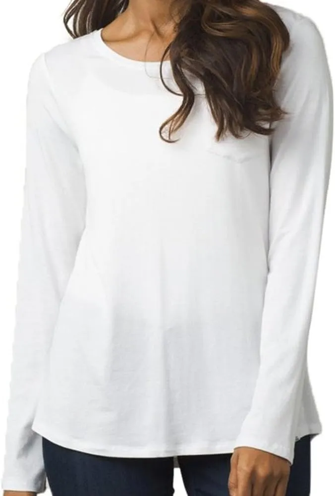prAna womens Foundation Long Sleeve Crew Neck Top